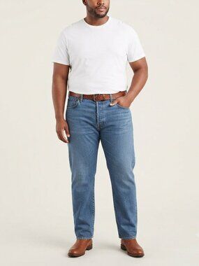 Levi's 501 Denim Blue Jeans 36 x32 Button Front Fly EUC